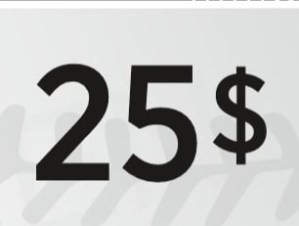 Chèque-cadeau - 25$