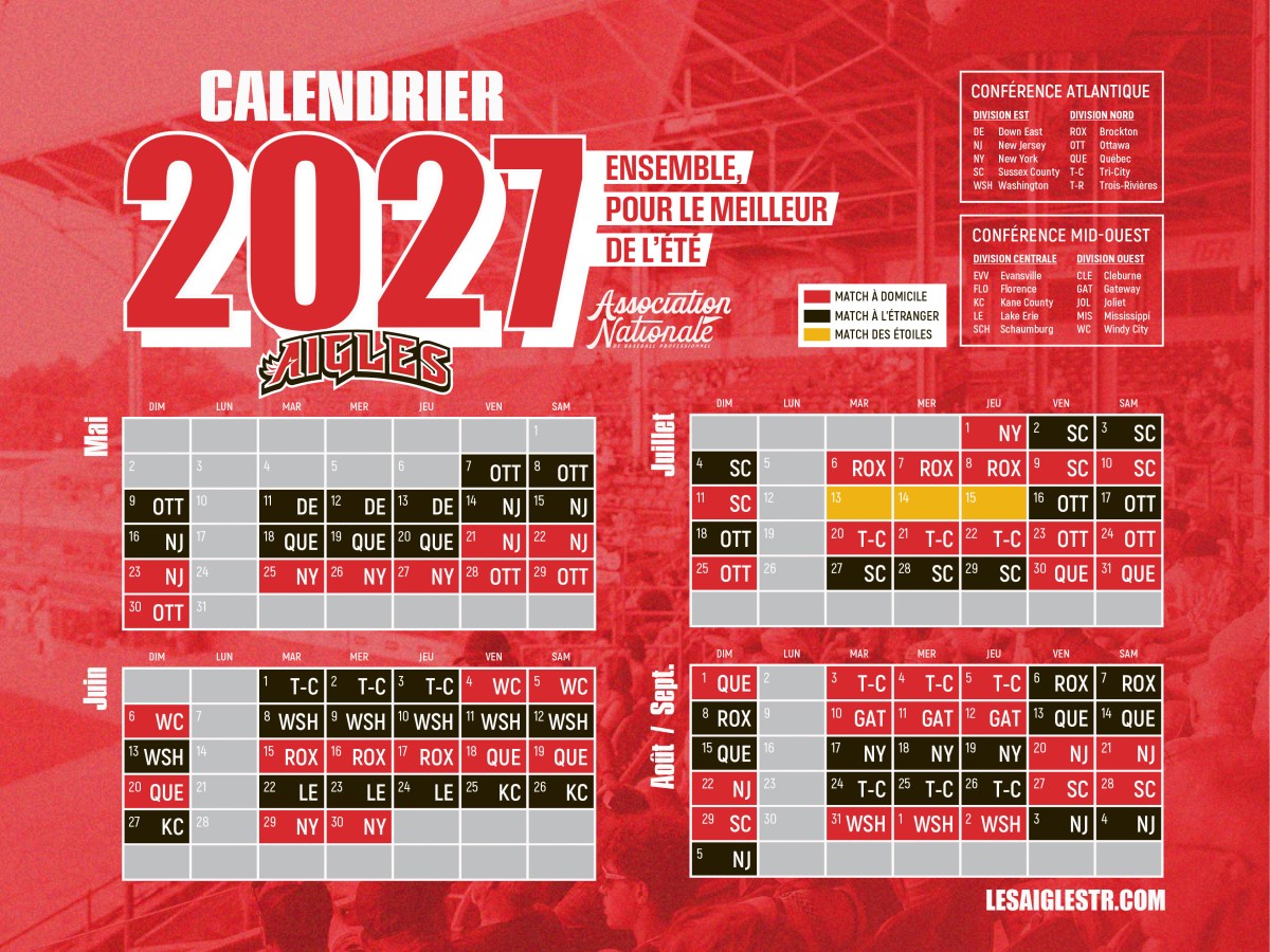 LES AIGLES DÉVOILENT LEUR CALENDRIER 2027